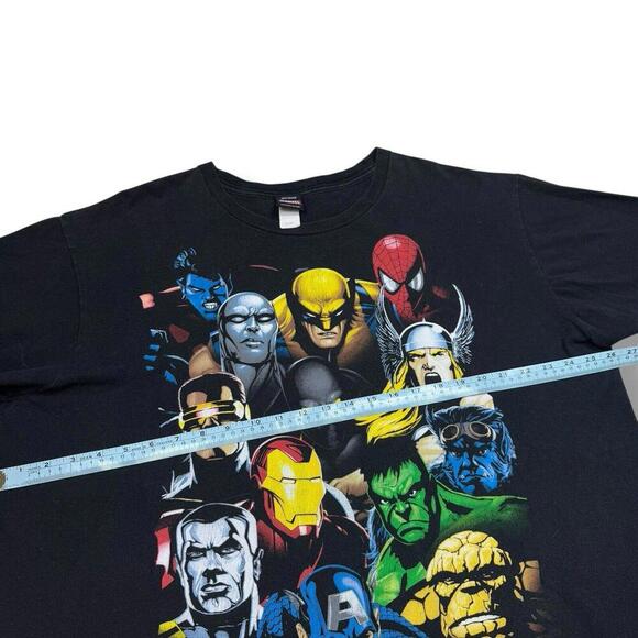 2000s Marvel Cast T Shirt Sz 2XL Comic Book Y2K Big Graphic Mad Engine Iron Man - Picture 6 of 7